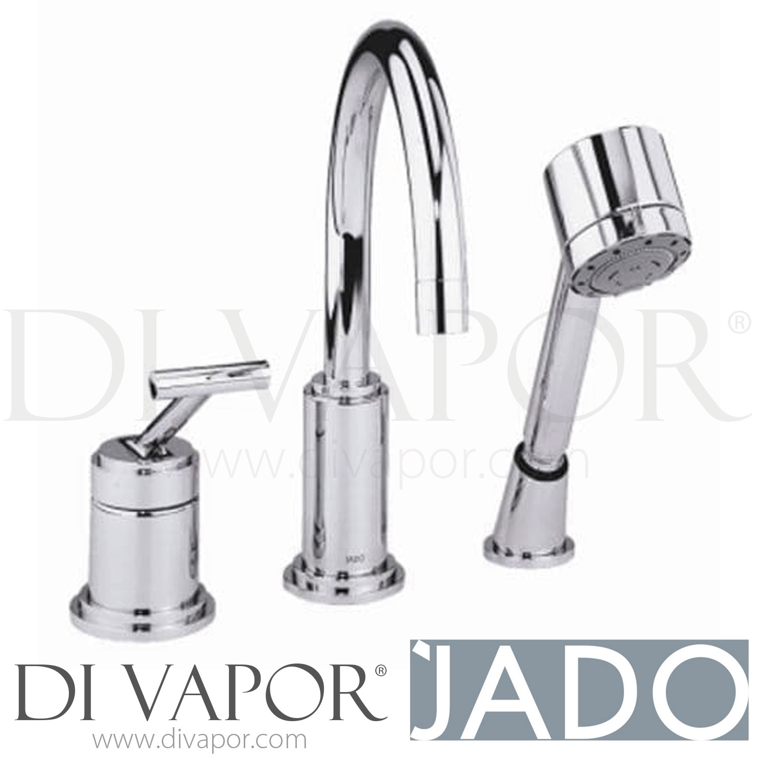 Jado New Haven Single Lever Shower Mixer w/ Retractable Hand Shower